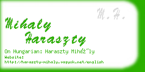 mihaly haraszty business card